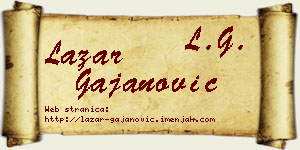 Lazar Gajanović vizit kartica
